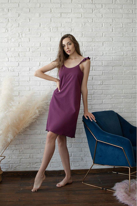 Нічна сорочка з бавовни Marsana 03-085 XL, Вино Київ - фото 1