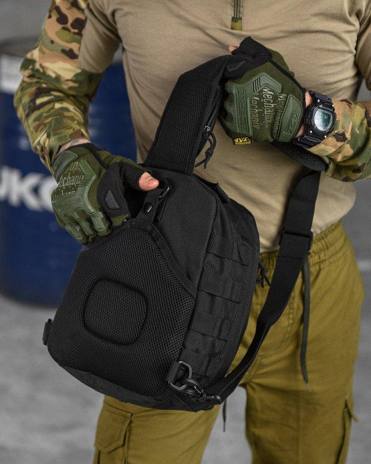 Сумка через плечо тактическая SILVER KNIGHT black РГ5516 Одесса - изображение 6