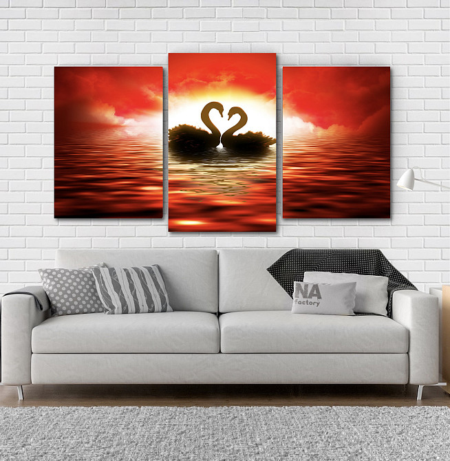 Модульная картина Лебеди Art-122_3 Киев - изображение 2