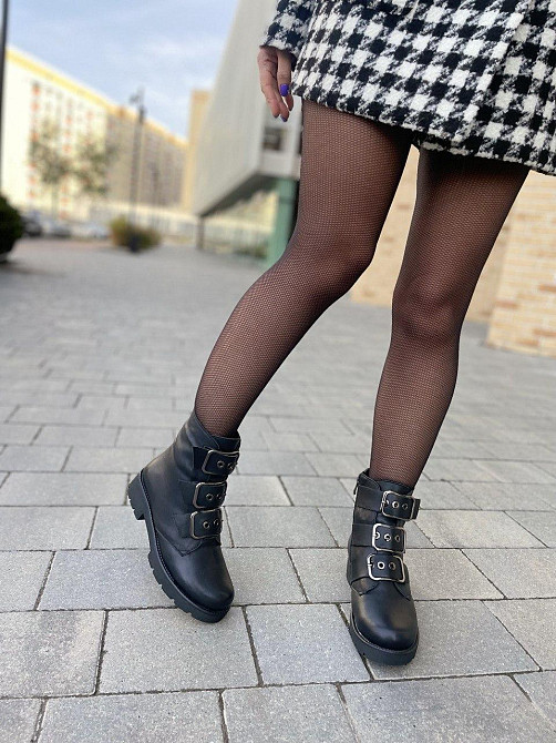 Liya Черевики жіночі LIYA чорні натуральна шкіра зима висота 13 см розмір 38 (2836) Коломия - фото 8