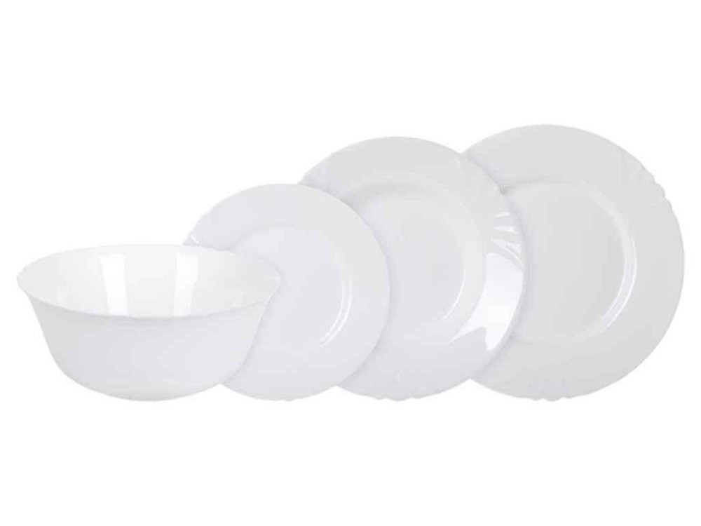 Сервиз обеденный стеклянный 19пр. CADIX White L0300/6225616/4927/15 ТМ LUMINARC Киев - изображение 1
