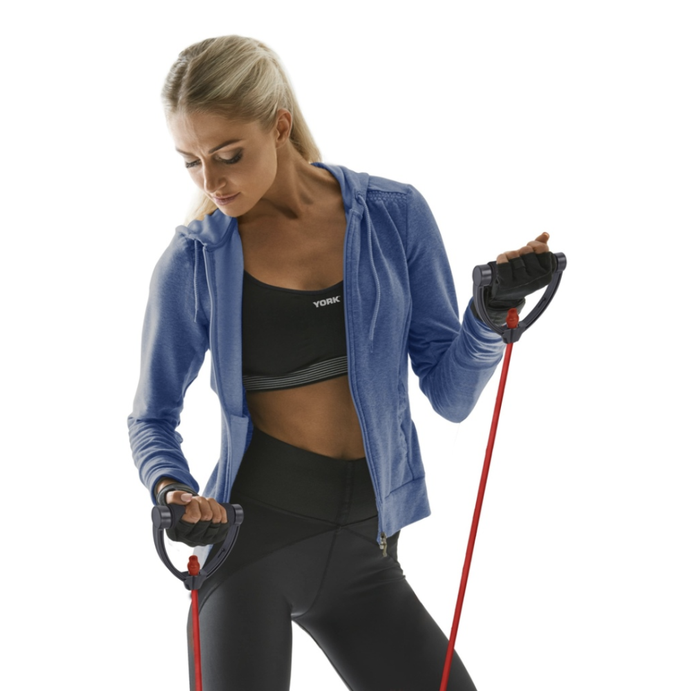 Еспандер трубчастий з ручками York Medium, червоний Киев - изображение 7