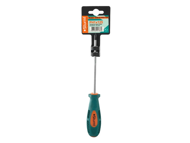 Отвертка крестовая Sturm PH1x125мм 1040-01-PH1-125 (читать описание) Ровно - изображение 1