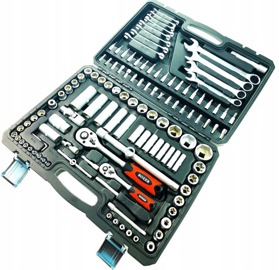 Набір гайкових ключів BX-012M 110 предметів з тріскачками, насадками Torx та шестигранниками Одеса - фото 6