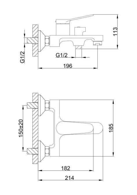 Смеситель для ванны с душевым гарнитуром Frap F3245 белый/хром Киев - изображение 8