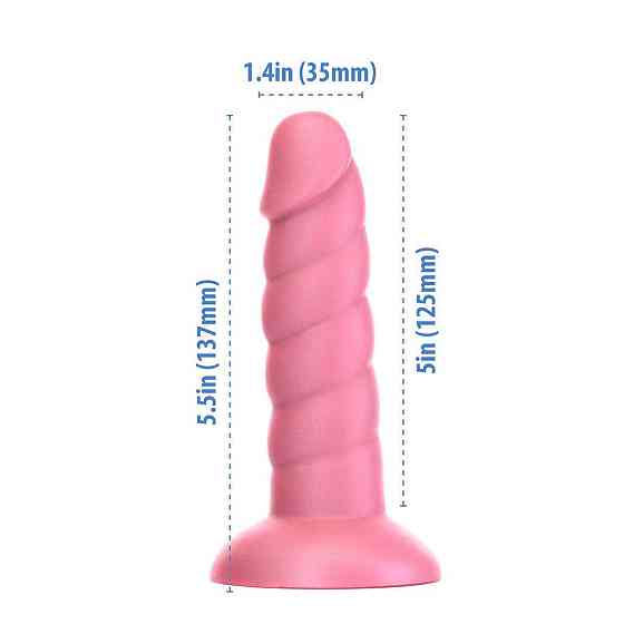 Фалоімітатор Fantasy by Addiction Unicorn Dildo 5.5” Pink, віброкуля в подарунок Sex Aura Київ