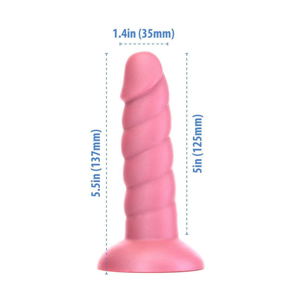 Фалоімітатор Fantasy by Addiction Unicorn Dildo 5.5” Pink, віброкуля в подарунок Sex Aura Київ - фото 2