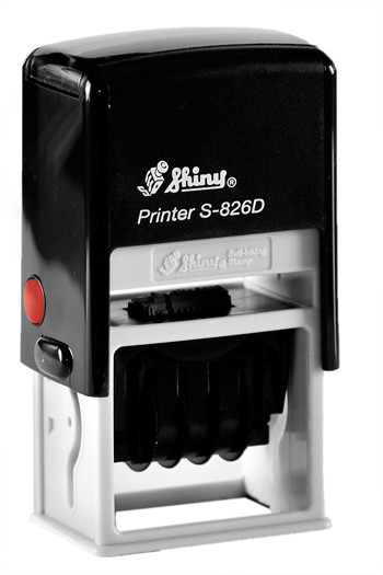 Датер пластиковый, автомат. со свободным полем 24х41мм  (двухцветная подушка) Киев - изображение 1