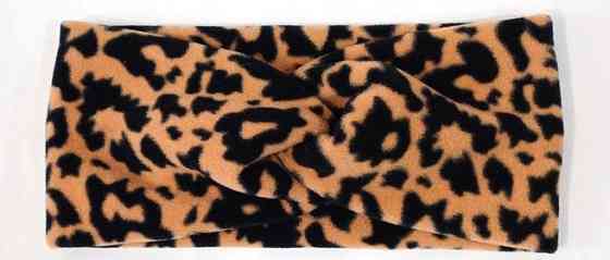 Повязка женская леопард флисовая Киев