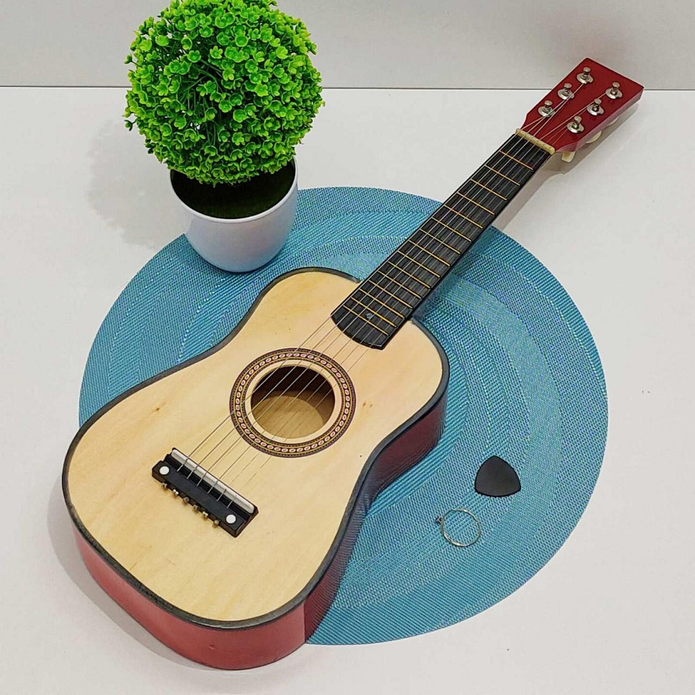 Гітара дерев'яна дитяча 6 струн Бежева (M 1369) Чернігів - фото 3