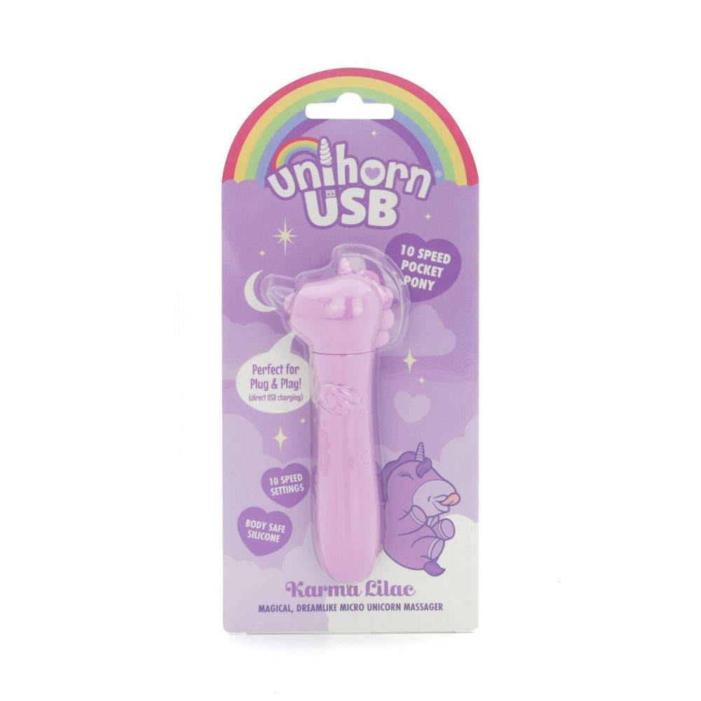Вібратор-єдиноріжка Unihorn USB Bullet – Karma Lilac, віброкуля, USB-зарядка, 10 режимів Sex Aura Київ - фото 6