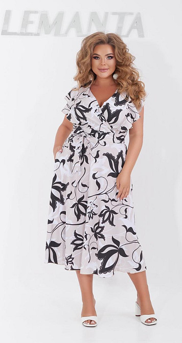 Ошатне літнє плаття великого розміру (44) Київ - фото 1