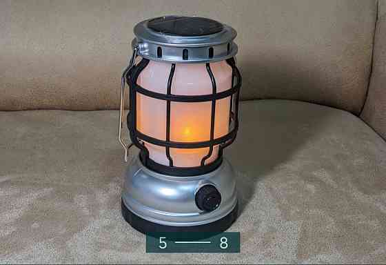 РетроLED Ліхтарик — лампа на акумуляторі, соняшникова панель + повербанк Київ