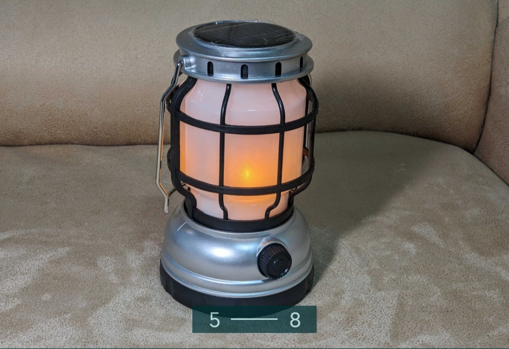 РетроLED Ліхтарик — лампа на акумуляторі, соняшникова панель + повербанк Київ - фото 5