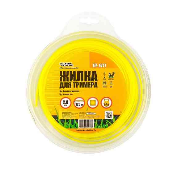 Леска для триммера MASTERTOOL КВАДРАТ 2,00 мм 125 м блистер 19-1411 Ровно