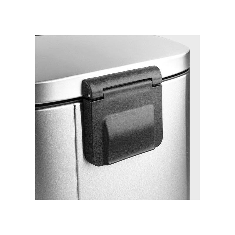 Прямоугольное мусорное ведро Mixxus Bevel-TC0112 с плавным закрытием, нержавеющая сталь, 12 л Харьков - изображение 3