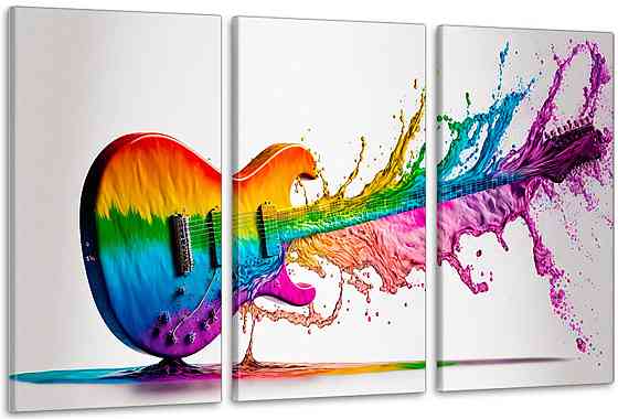 Модульная картина в гостиную / спальню  Гітара Арт    ART-217_3A Киев