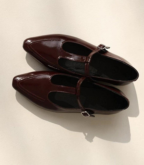 Балетки жіночі VIFEST бордові шкіра лакована 38р.-25см. (5458) Коломыя - изображение 4