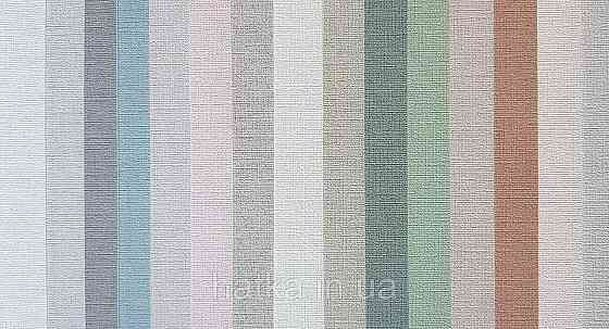 Шпалери вінілові на флізеліні AS creationTempo метрові однотонні під тканину дрібна смужка темно-сірі з беж Київ