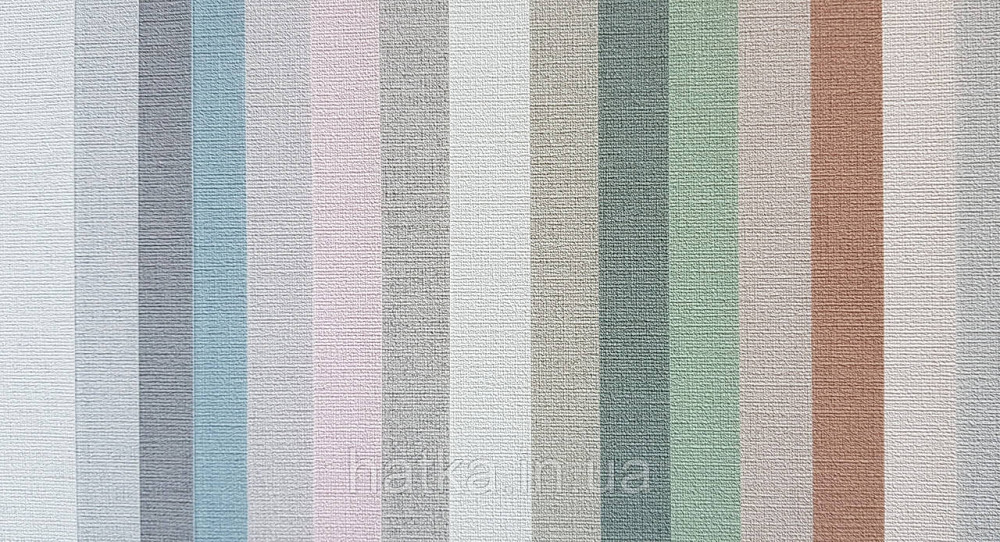 Шпалери вінілові на флізеліні AS creationTempo метрові однотонні під тканину дрібна смужка темно-сірі з беж Київ - фото 3