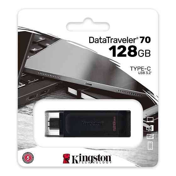 Флешка flash Kingston USB накопичувач 3.2 DT 70 128GB Type-C DT70 / 128GB Одеса