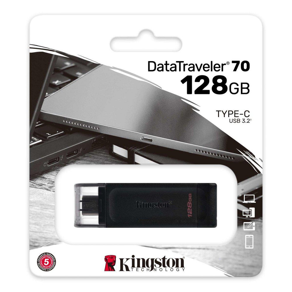 Флешка flash Kingston USB накопичувач 3.2 DT 70 128GB Type-C DT70 / 128GB Одеса - фото 1