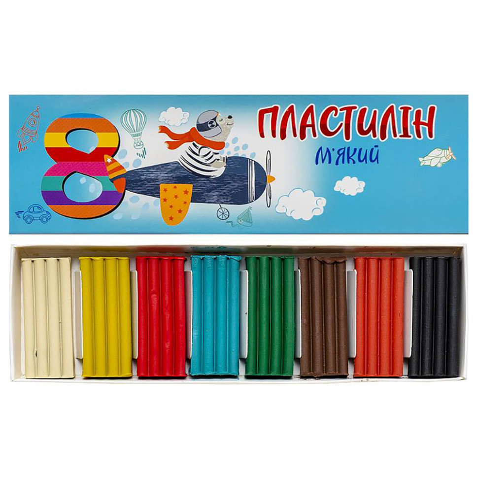 Набор для твочества Пластилин КТ 230602, 8 цветов , 144 грамма Винница - изображение 1