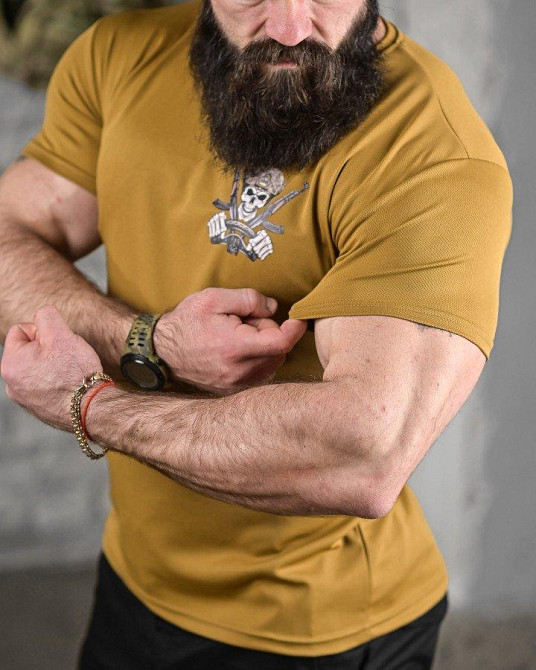 Тактическая потоотводящая футболка водитель кайот  ДЛ6479 Одесса - изображение 5