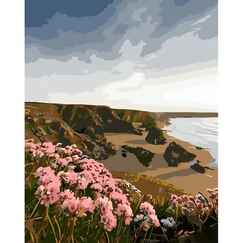 Набір для розпису по номерах Серед скель Strateg розміром 40х50 см (GS1319), шт Київ - фото 1