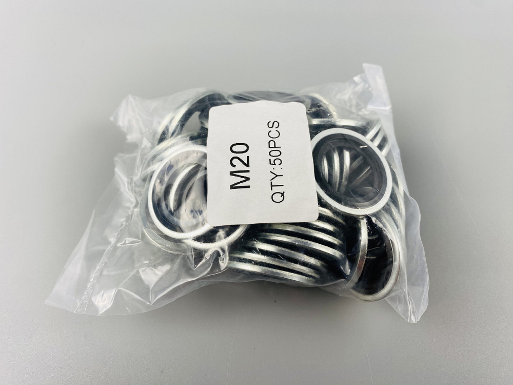 Шайба з гумовим кільцем NBR всередині 20 мм, для гідравліки, олії, води, повітря. Мукачево - фото 3