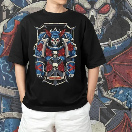 Футболка для подростка мальчика с принтом WarHammer 40K Night Lord140 Размер 160 Anime10760 Днепр