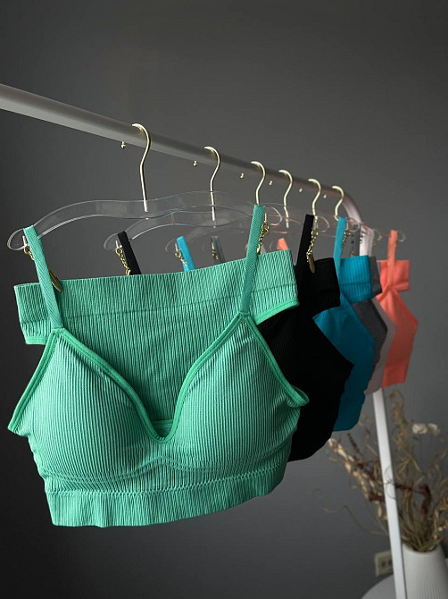 Комплект жіночої білизни з бразіalinами жовтогарячого вета розмір one size Київ - фото 4