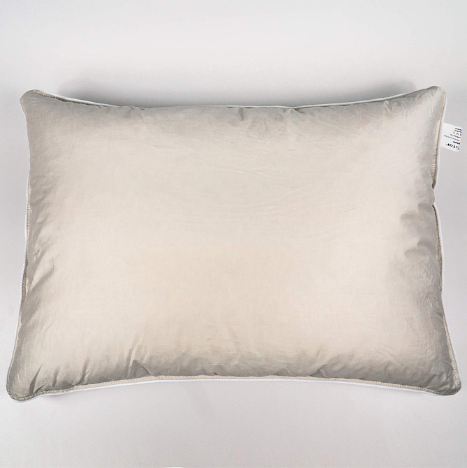 Подушка пухова преміум якості YouStar 50% пух 50% перо Сатин - пружна 40x60 см (Бежевий) Суми - фото 3