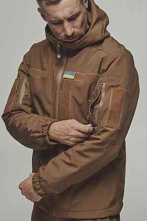 Тактична зимова чоловічі куртка з капюшоном  Softs Hell +5°С, -20°С койот водонепронекна куртка WAR Львів