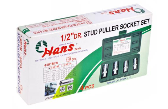 Комплект шпильковертів 6-12мм, 4предм.(4391M) HANS Вінниця - фото 2