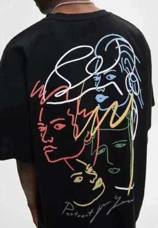 Футболка мужская с принтом  42 Черная 2664090199 Днепр