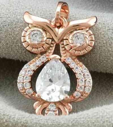 Кулон Сова для цепочки до 4мм, Xuping, размер 26*15мм, позолота РО Киев