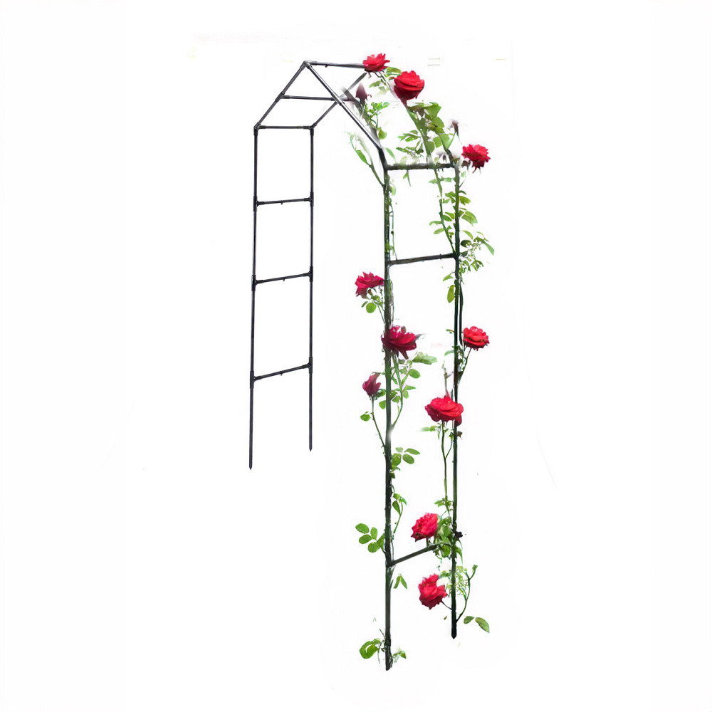 Садова Арка для плетених рослин Bonita, сталева, розбірна, чорна 232*132*34 см Бориспіль - фото 1