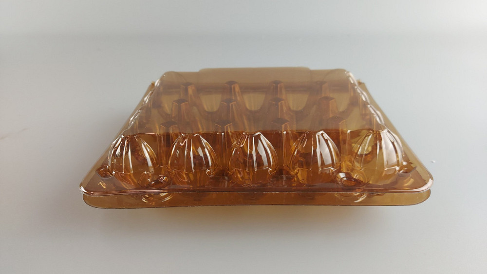 Упаковка для перепелиных яиц 20 ячеек коричневая квадратная ПЭТ (50 шт) — прочная тара для хранения и перевозк Харьков - изображение 2