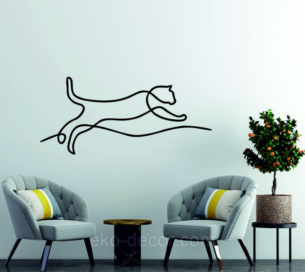 Декоративное настенное 3D Панно «Кот» Декор на стену с объемом Киев - изображение 2