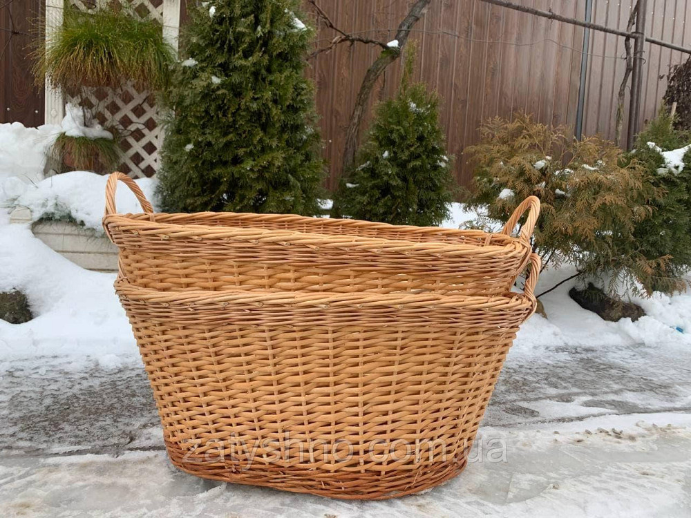 Большая плетеная корзина с ручками Киев - изображение 3