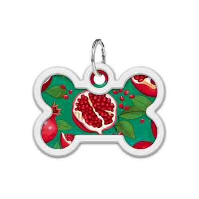 Адресник для тварин WAUDOG Smart ID з QR паспортом "Гранати", кістка 40х28 мм (231-4052) Вінниця