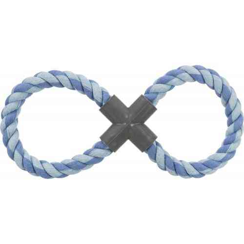Іграшка Trixie для собак Канат-вісімка плетений з пластиковою хрестовиною текстиль 35 см Київ