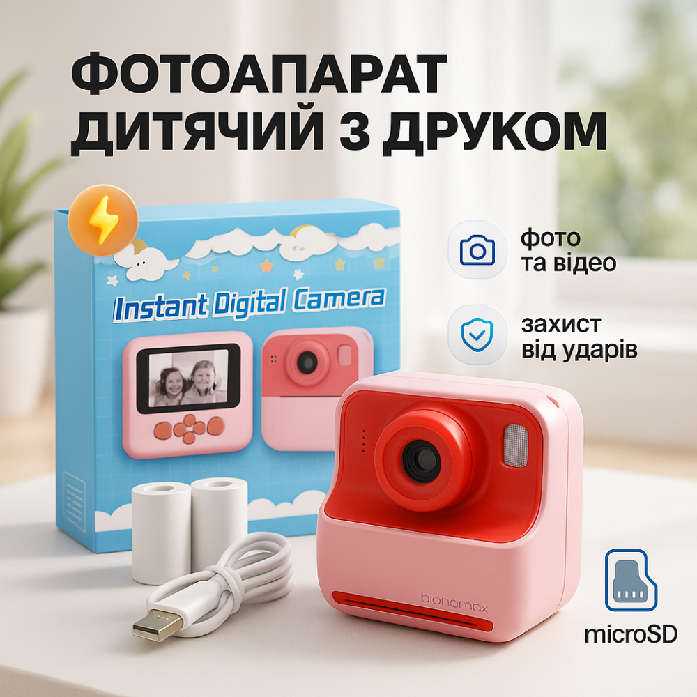 Детский фотоаппарат с печатью на месте Y708, Фотоаппарат для маленьких детей, Мгновенная печать снимков FJ-68 Львов - изображение 12