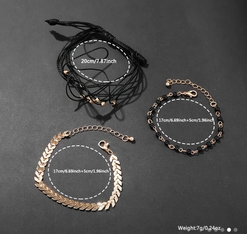 Подарунковий набір для жінок 1 наручний годинник з 3 браслетами чорний Київ - фото 5