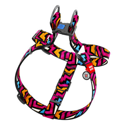 Шлей для собак WAUDOG Nylon с QR паспортом "Граффити" пластиковый фастекс XL (324-0021) Винница - изображение 2