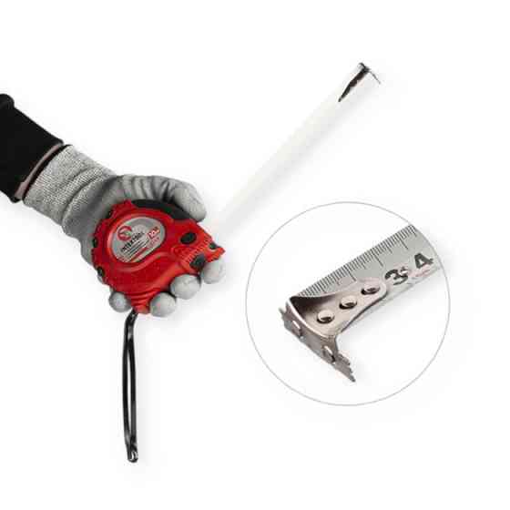 Рулетка 10м x 25мм магнит, обрезиненная, стопор полотна 3 положен. 