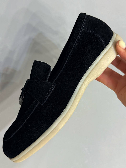 Туфли женские Hengji 336-1 замшевые лоферы с фурнитурой черные, 40, 25,5 см Киев - изображение 17