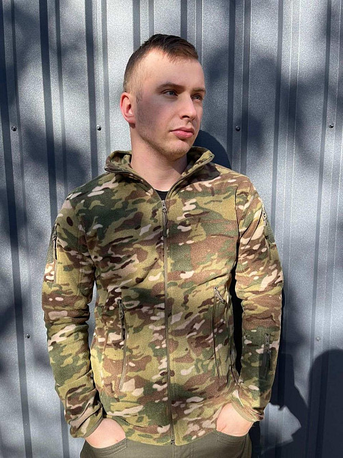 Армійська флісова кофта на блискавці (Мультикам) M Вінниця - фото 2