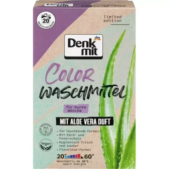 Порошок для стирки цветного белья Алое Вера Denkmit, 20 Wl (Германия) Denkmit Colorwaschmittel Pulve Львов